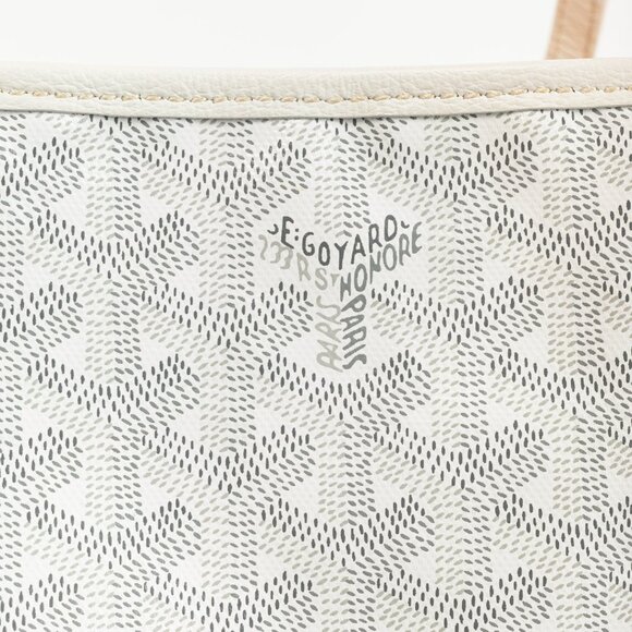 Goyard Saint Louis PM White Goyardine Canvas Tote - Picture 10 of 11